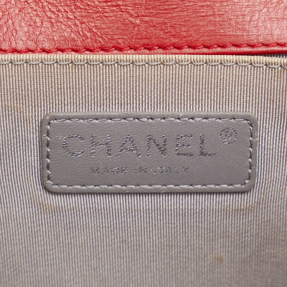 Pre-Loved Chanel Old Medium Calfskin Double Stitch Boy Flap